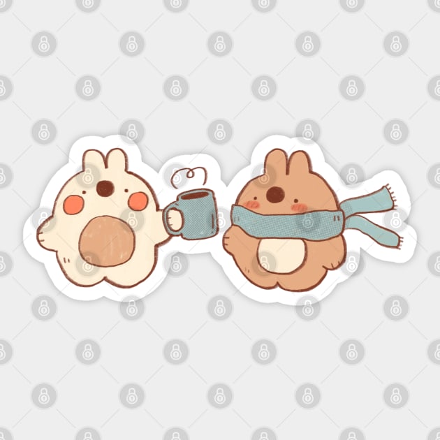 Cozy Bunnies Sticker by maiadrawss